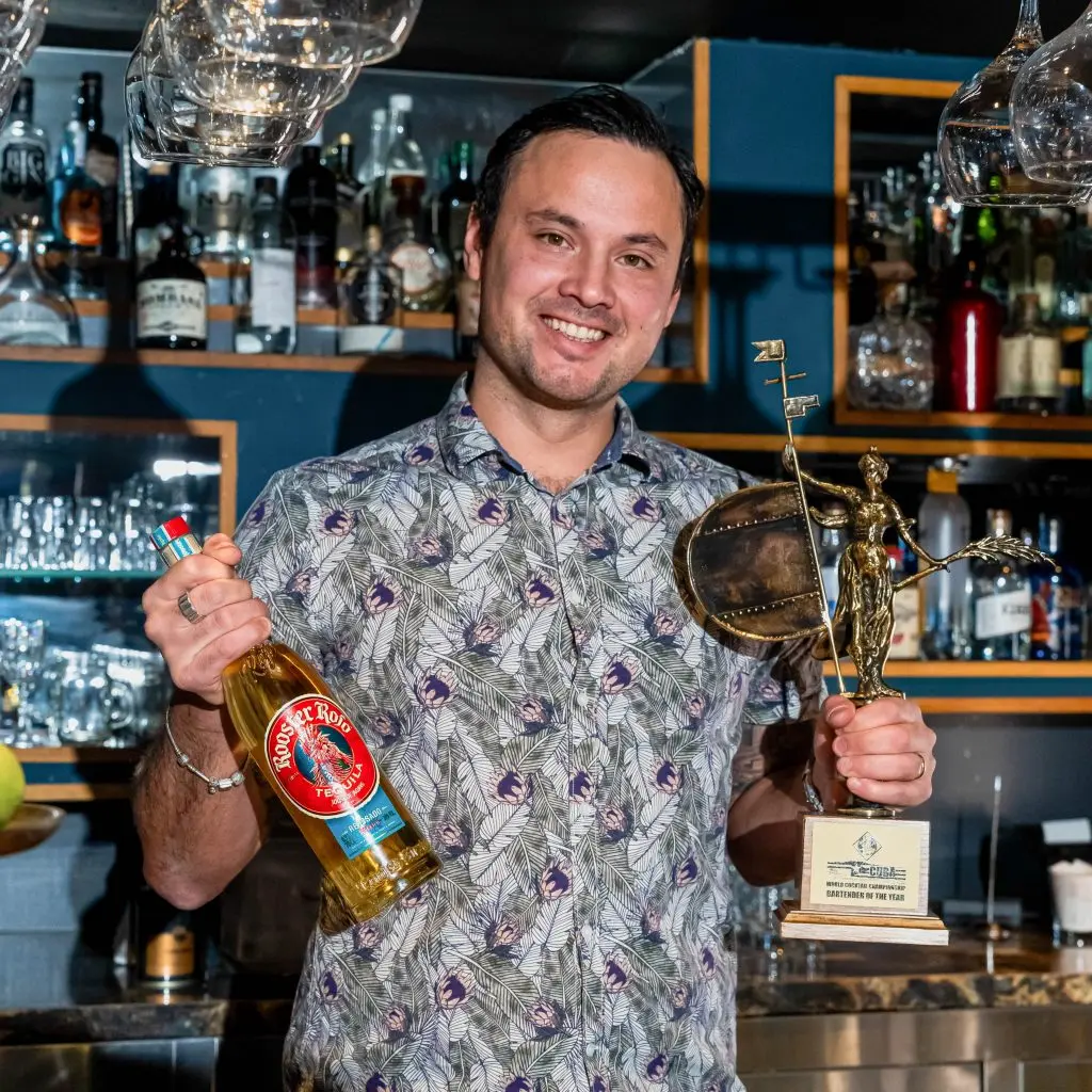 THE WORLD’S BEST BARTENDER TO CHAMPION ROOSTER ROJO TEQUILA